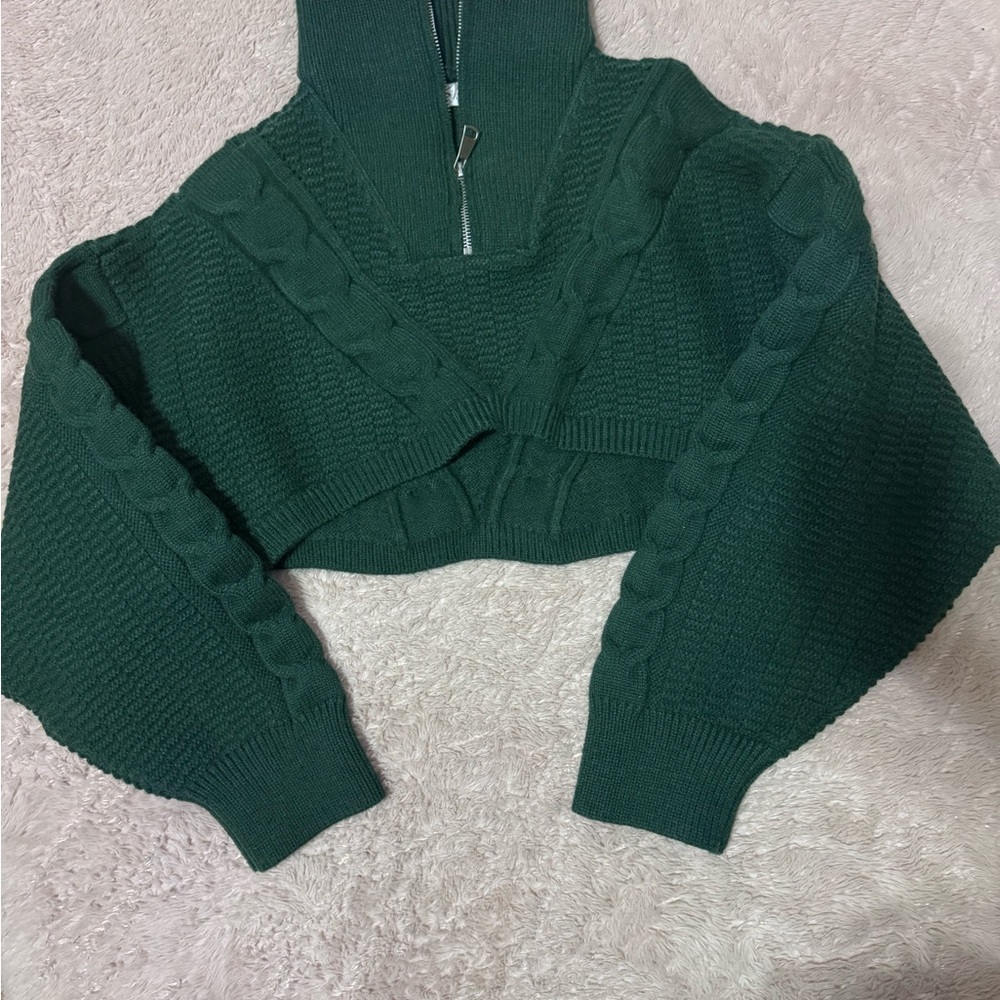 Free People Forest Green Cowl Neck Sweater M/L NWT